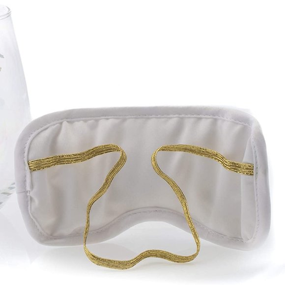 Fiancee Metallic 20 ounce Stemless Wine Glass and Eye Mask Set! New! For brides! - Picture 2 of 5